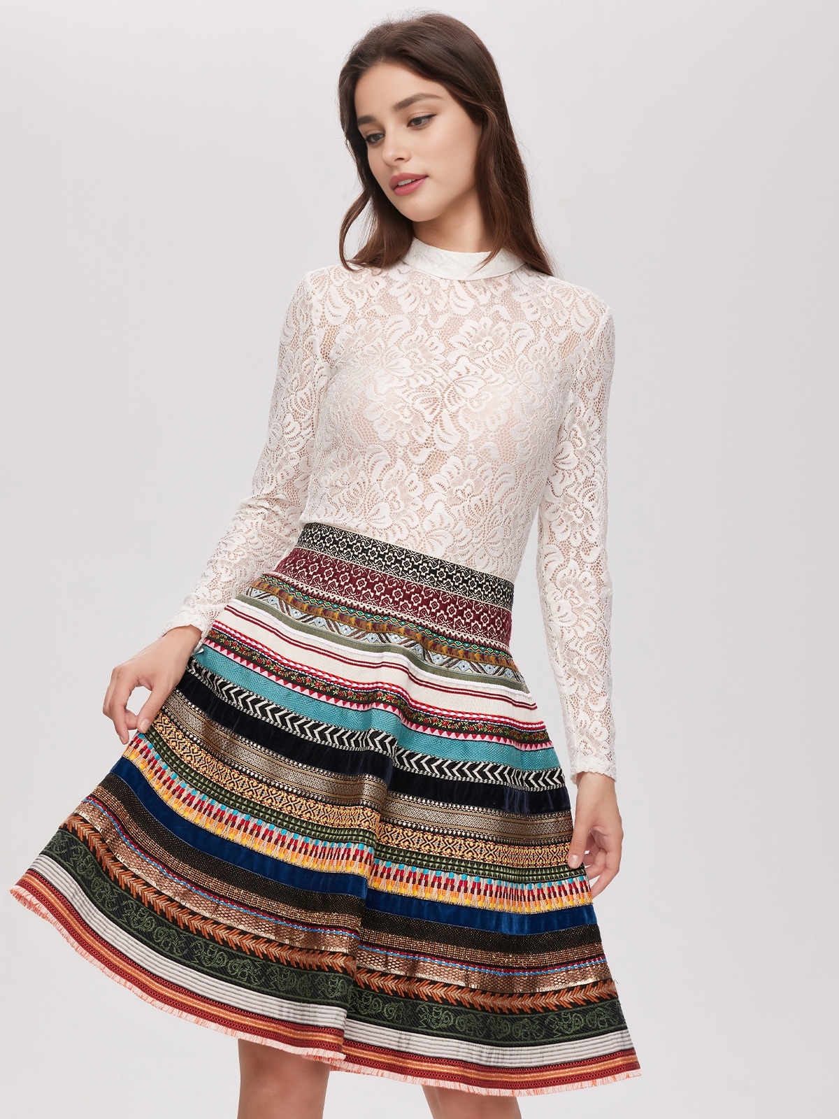 Braun Blaues Dirndl