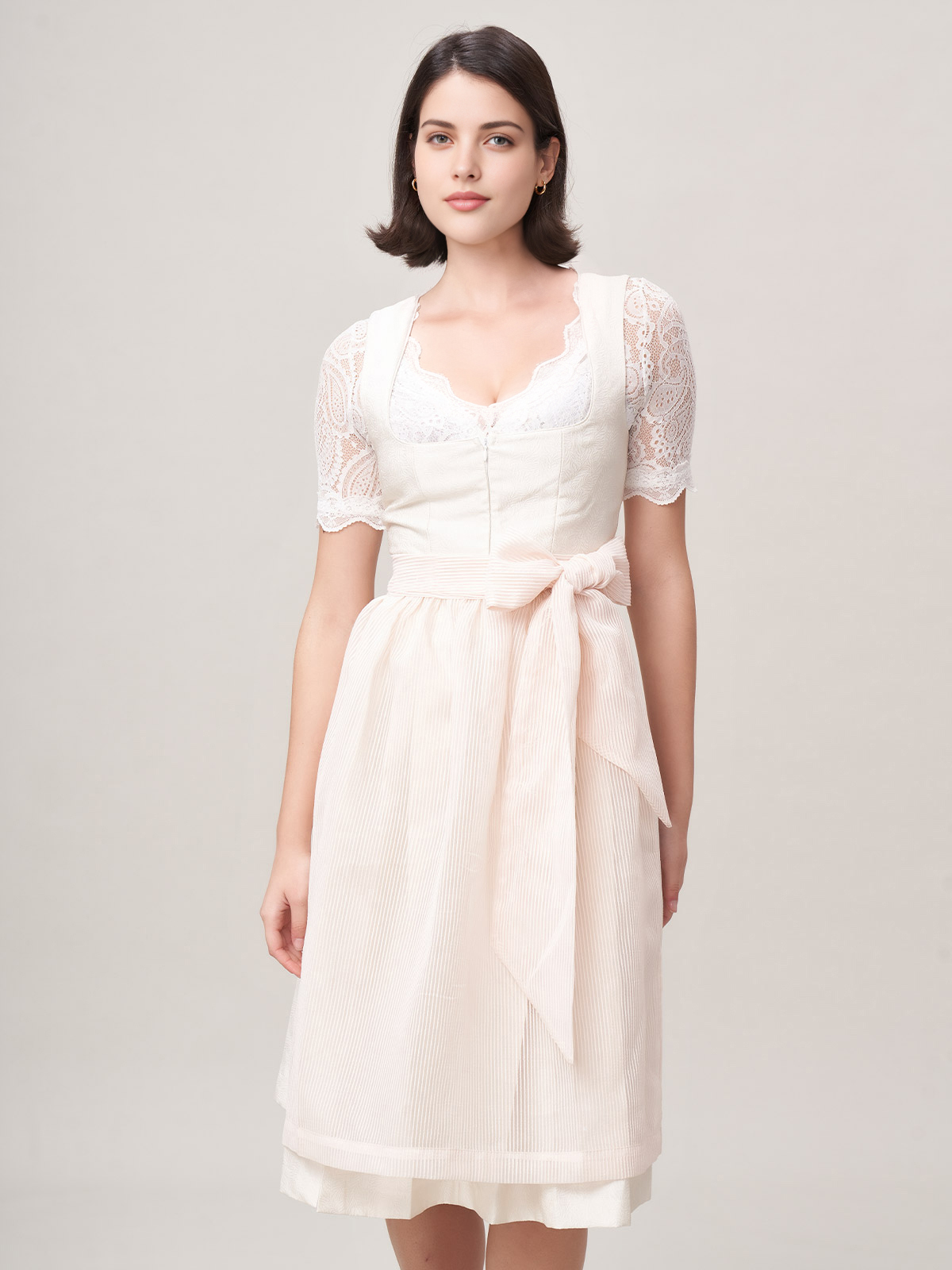 Modernes Beige-Dirndl von Ehreer