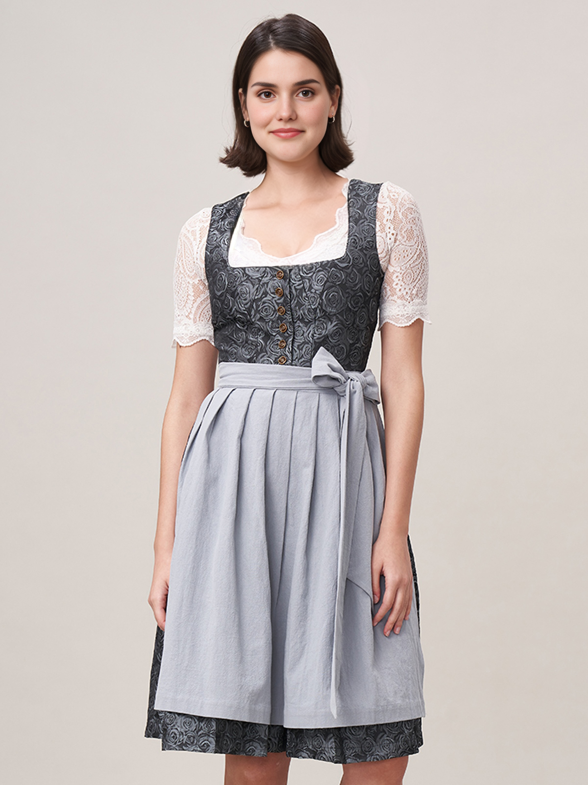 Modernes Dirndl in Blau und Grün