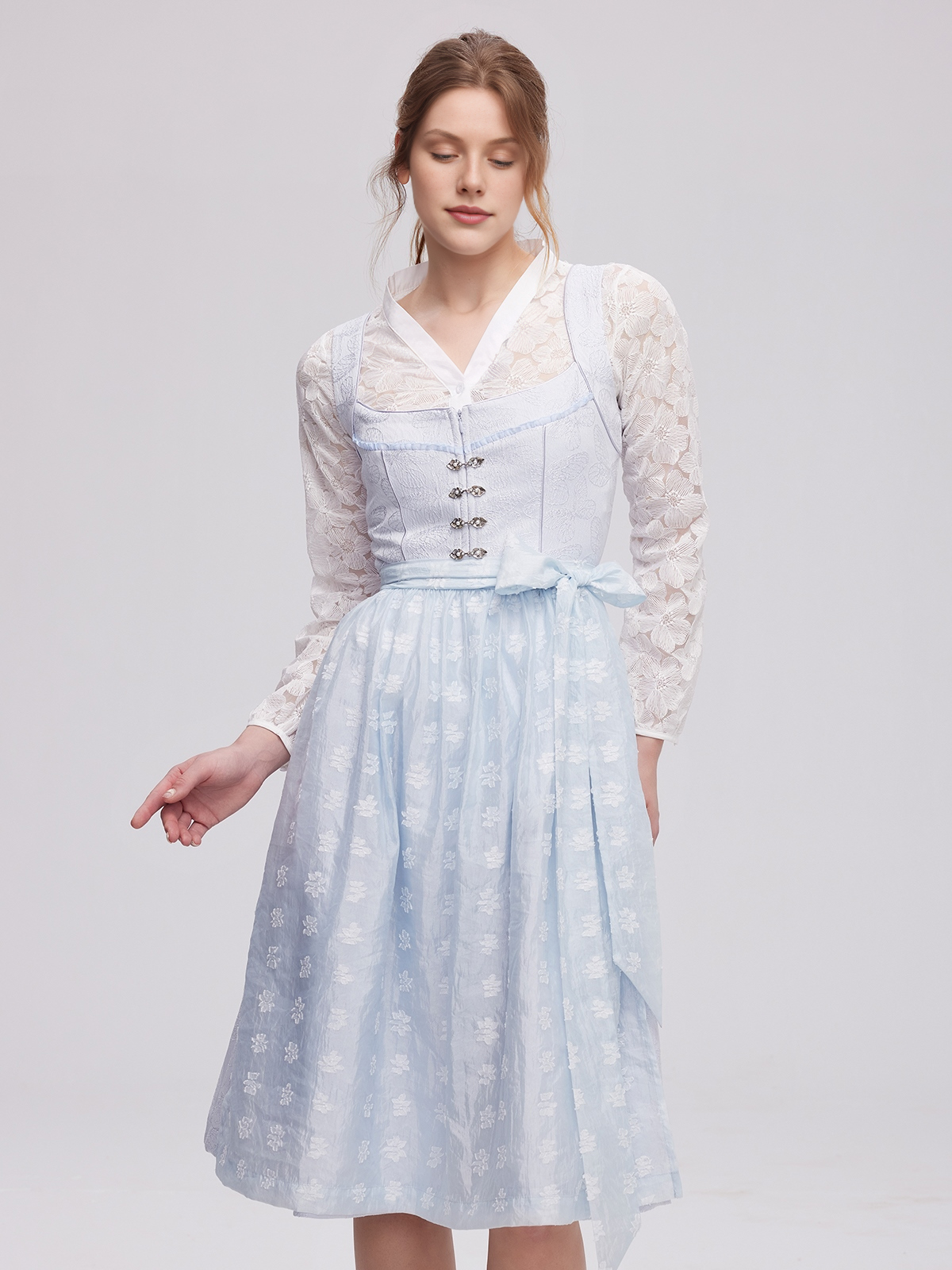 Dirndl Samt in Blau