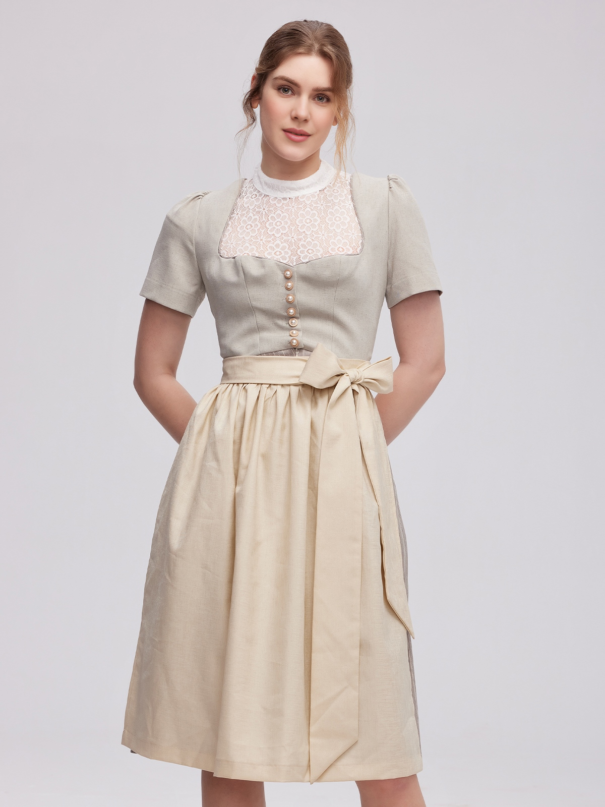 Elegantes graues Dirndl von Jeinn