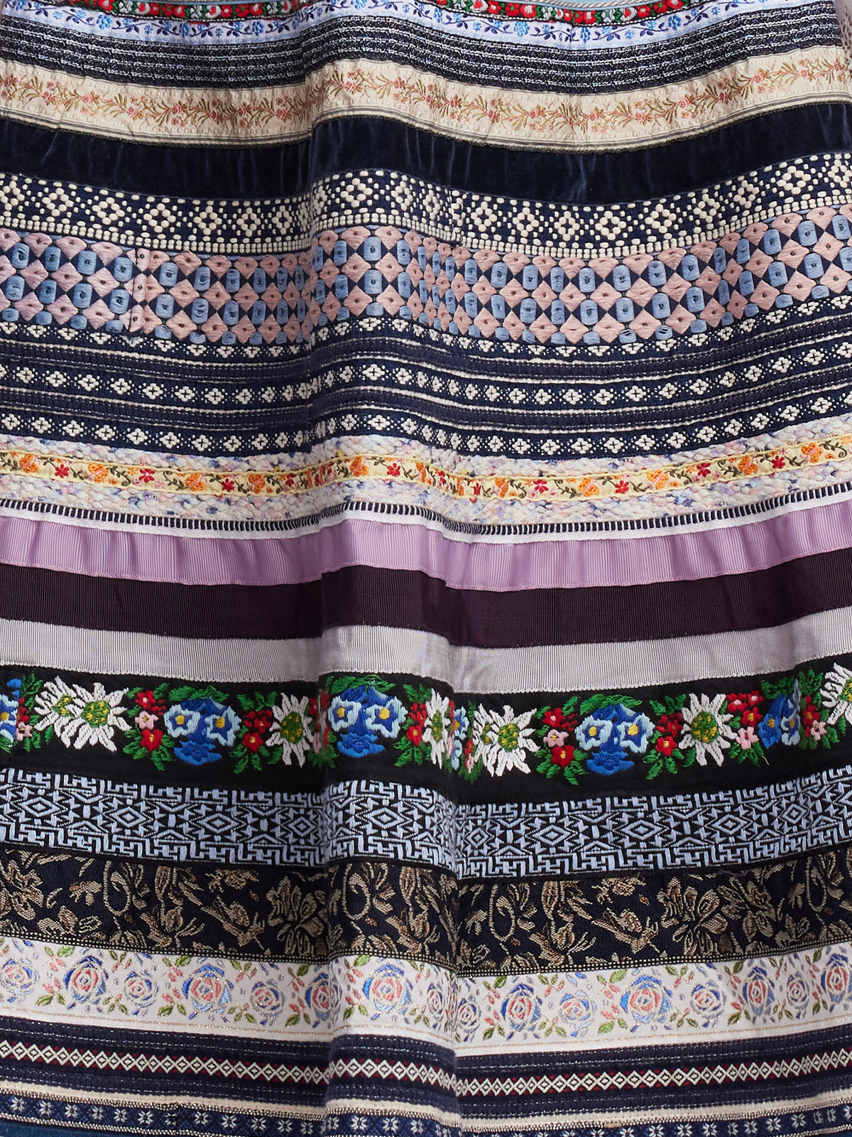 Dirndl-Bluse Langarm in Blau