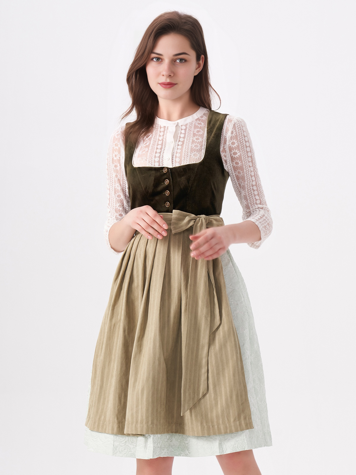 Stylisches grünes Dirndl