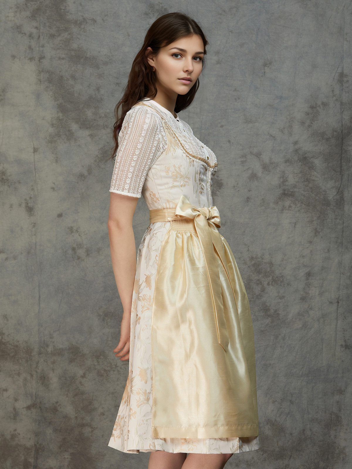 Modernes Dirndl in Gelb