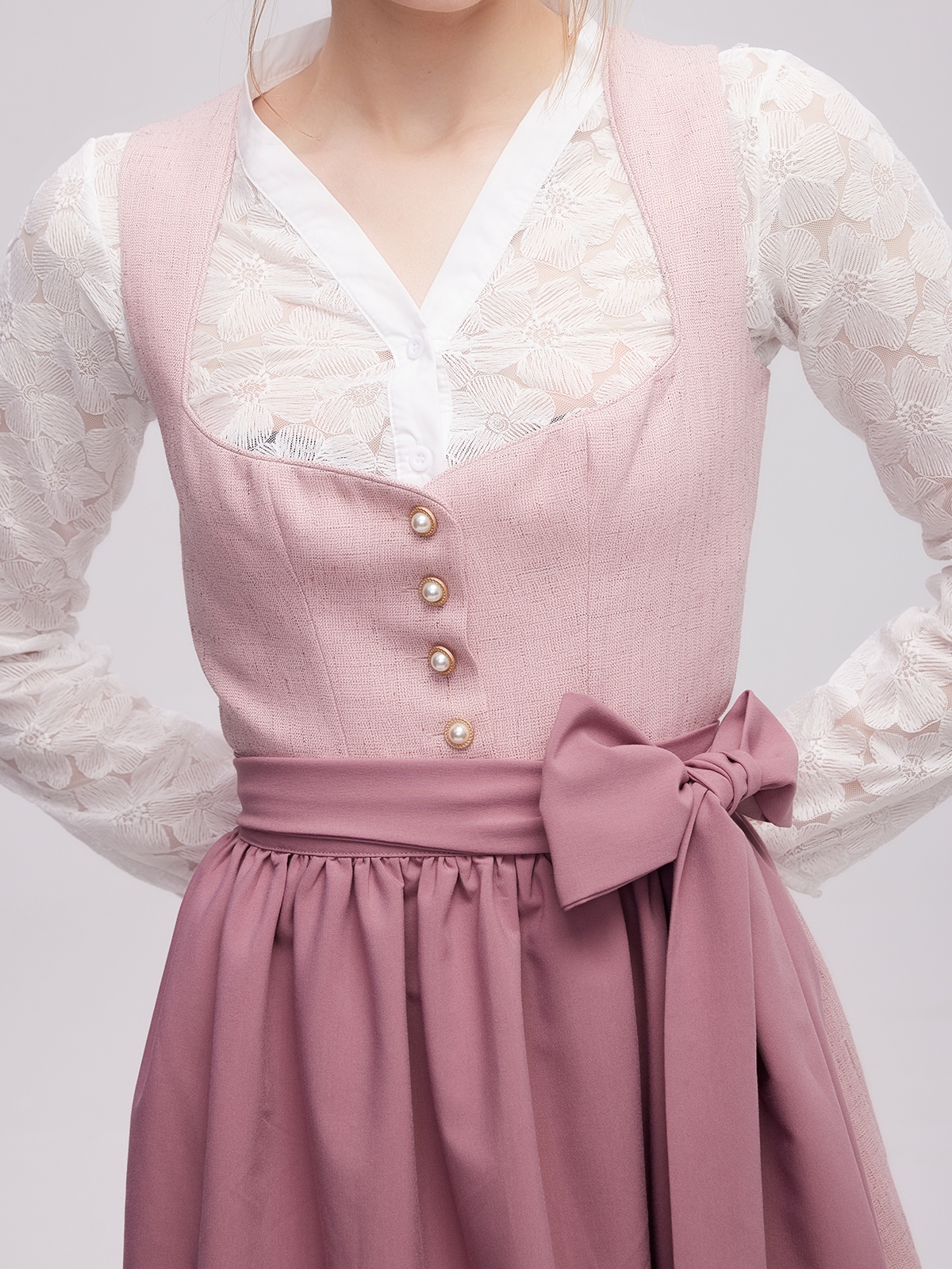 Elegantes rosa Ja Mei Dirndl
